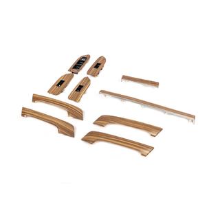 Set dashboardinserts in licht houtlook Toyota Land Cruiser Prado 150 2009–2023 foto 2