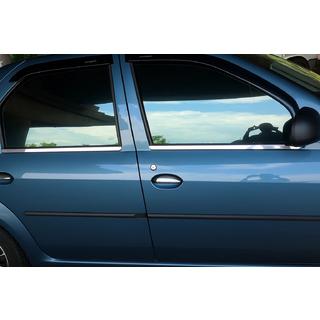 Buitenste raamlijsten (set 4 stuks, RVS) Renault Logan I 2008–2013 foto 1
