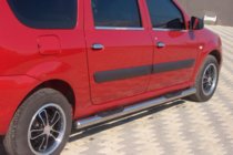 Renault Logan MCV 2005–2013 Sidebars (2 stuks, RVS) foto 3