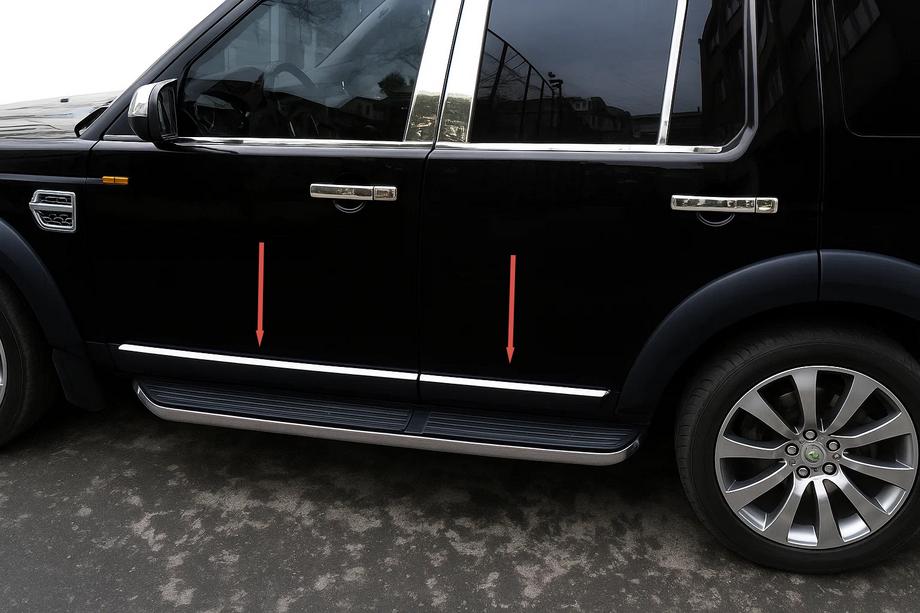 Land Rover Discovery III 2004–2009 OmsaLine deurstrips (4 st., RVS) Image