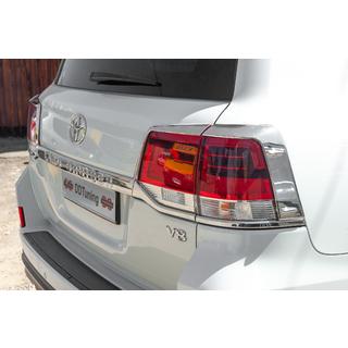 Chromen achterlichtcovers (2015+, 4-delig, kunststof) Toyota Land Cruiser 200 2007–2021 foto 3