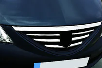 Dacia Logan MCV 2004–2014 RVS sierlijsten voor de voorgrille 2004-2008 foto 1