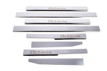 Skoda Octavia II A5 2010–2013 Carmos dorpellijsten (8 stuks, RVS) foto 4