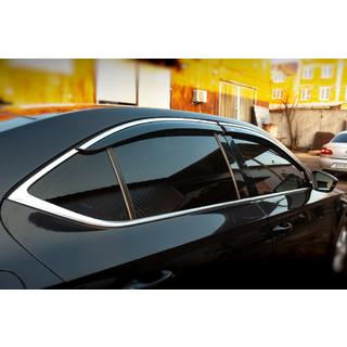 Raamdeflectoren met chromen sierlijst SD (4 stuks, Niken) Skoda Superb 2015–2024 foto 2