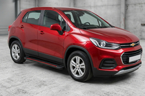 Chevrolet Trax 2012–2023 Side steps Maya Red (2 stuks, aluminium) foto 1