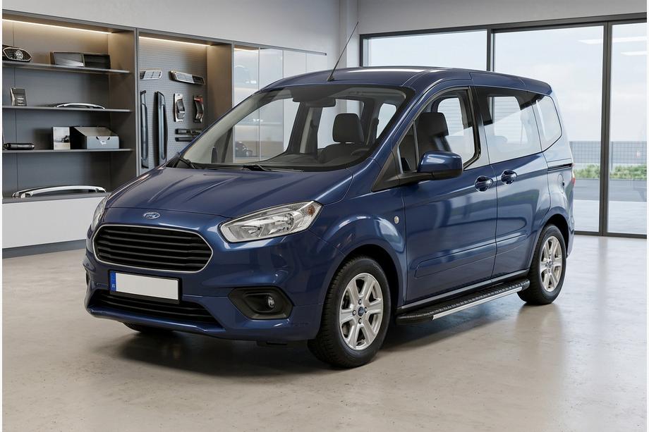 Ford Courier 2014–2023 Bosphorus Grey zijsteps (set van 2, aluminium) Image
