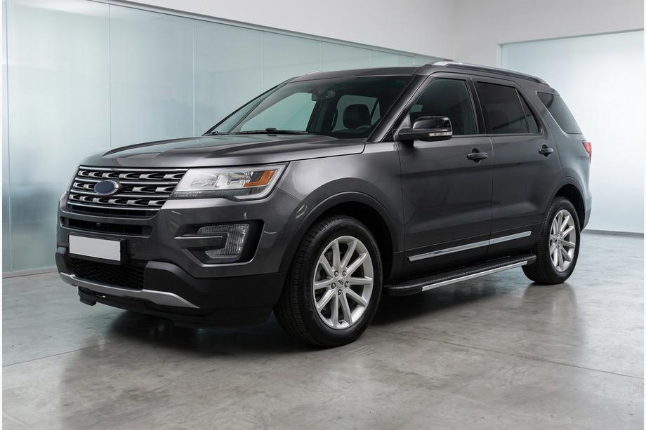 Ford Explorer 2011–2019 Bosphorus Grey zijsteps (set van 2, aluminium) Image