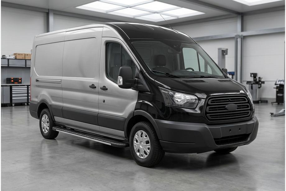 Ford Transit 2014– Bosphorus Grey zijsteps (set van 2, aluminium) Image