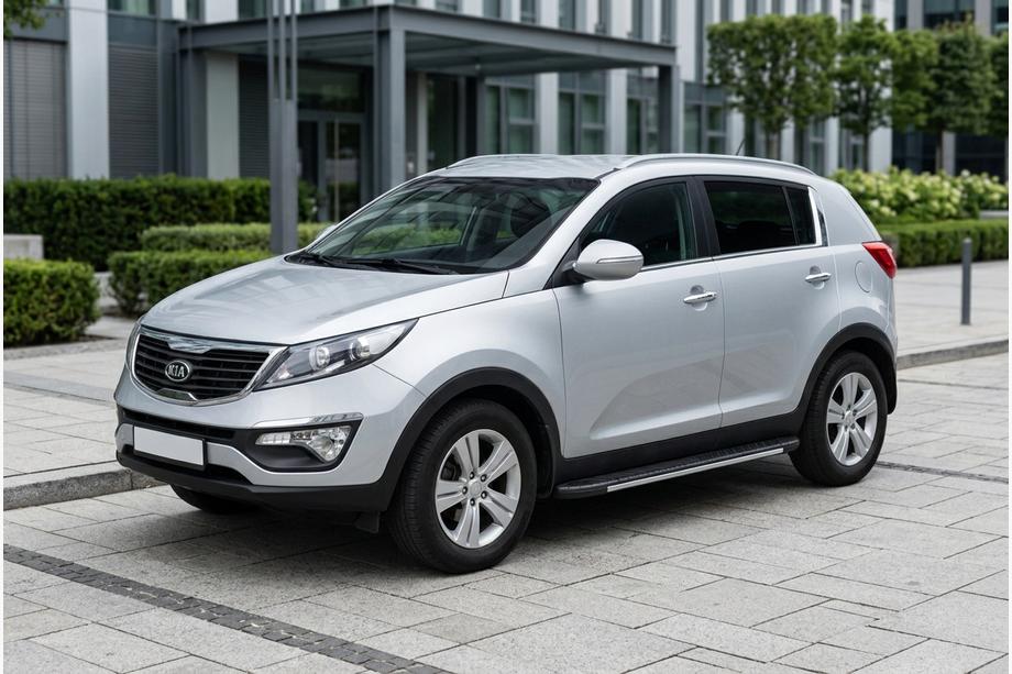 Kia Sportage 2010–2015 Bosphorus Grey zijsteps (set van 2, aluminium) Image