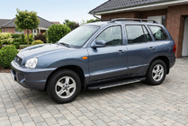 Hyundai Santa Fe 1 2000–2006 Bosphorus Grey zijsteps (set van 2, aluminium) foto 1