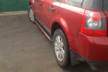 Land Rover Freelander II 2006–2014 Side steps Maya Red (2 stuks, aluminium) foto 3