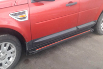 Land Rover Freelander II 2006–2014 Side steps Maya Red (2 stuks, aluminium) foto 1