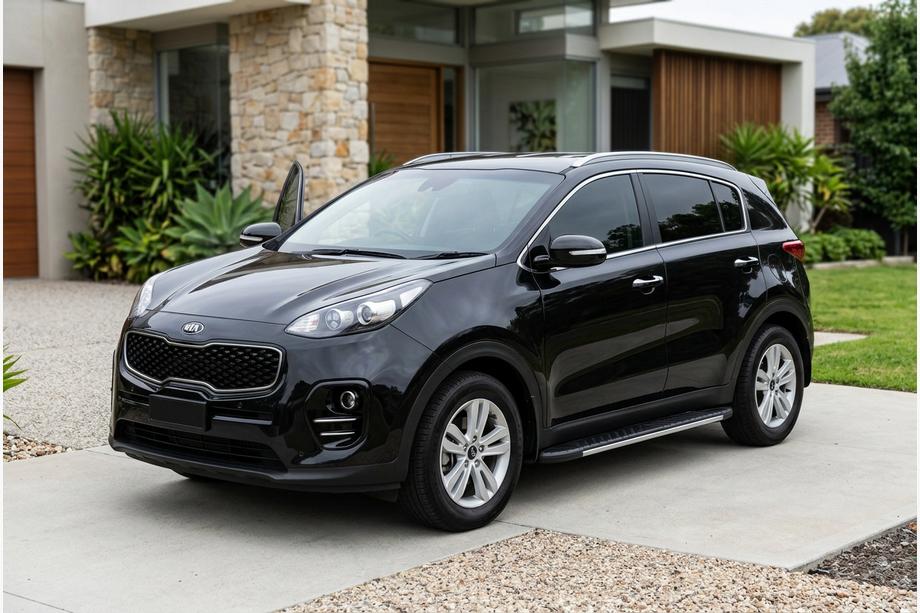 Kia Sportage 2015–2021 Bosphorus Grey zijsteps (set van 2, aluminium) Image