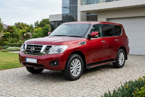 Nissan Patrol Y62 2010–2024 Side steps Maya Red (2 stuks, aluminium) foto 1