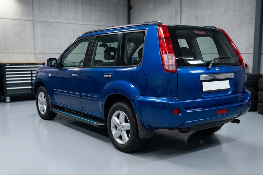 Nissan X-trail T30 2002–2007 Maya Blue sidesteps (2 stuks, aluminium) Image