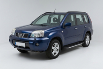Nissan X-trail T30 2002–2007 Bosphorus Grey zijsteps (set van 2, aluminium) foto 1