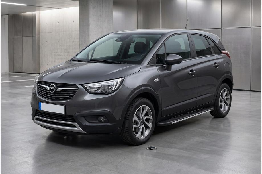 Opel Crossland X 2017–2024 Bosphorus Grey zijsteps (set van 2, aluminium) Image