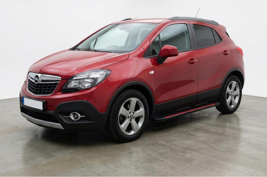 Opel Mokka 2012–2021 Side steps Maya Red (2 stuks, aluminium) Image