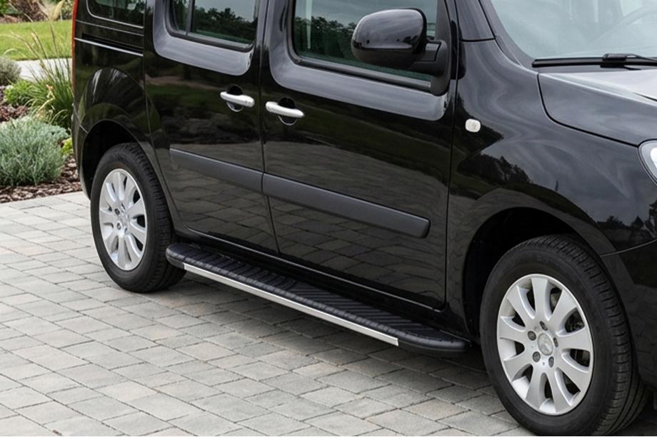 Renault Kangoo 2008–2020 Bosphorus Grey zijsteps (set van 2, aluminium) Lange wielbasis Image