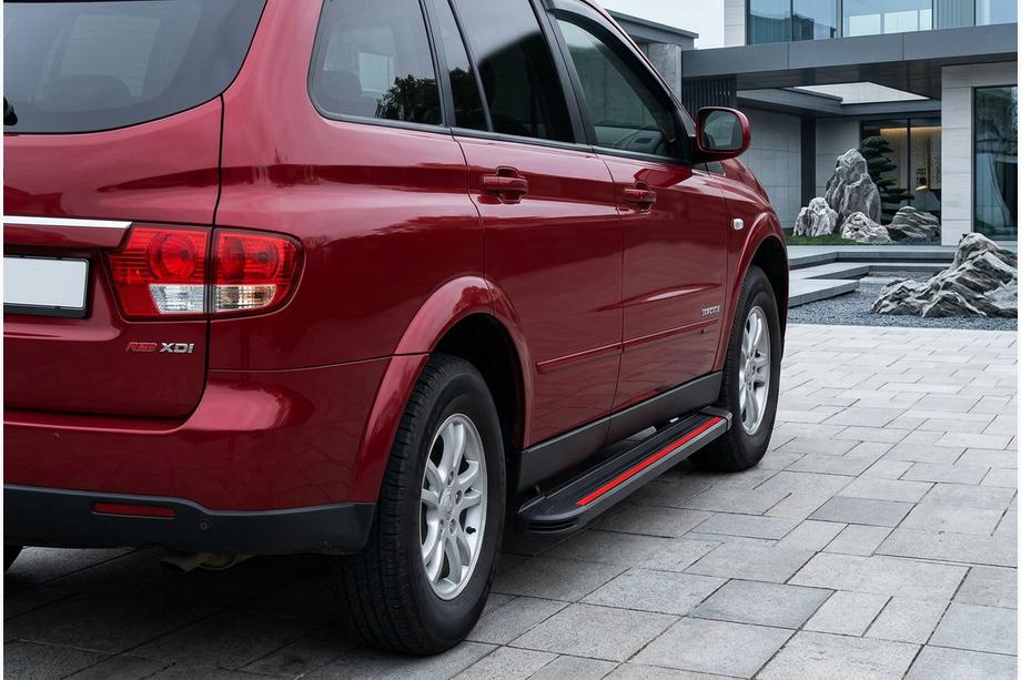 SsangYong Kyron 2005–2014 Side steps Maya Red (2 stuks, aluminium) Image