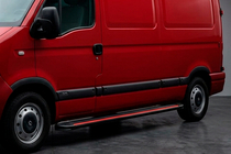 Renault Master 1998–2010 Side steps Maya Red (2 stuks, aluminium) foto 1