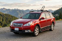 Subaru Outback 2009–2014 Side steps Maya Red (2 stuks, aluminium) foto 1