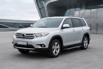 Toyota Highlander 2008–2013 Bosphorus Grey zijsteps (set van 2, aluminium) foto 1