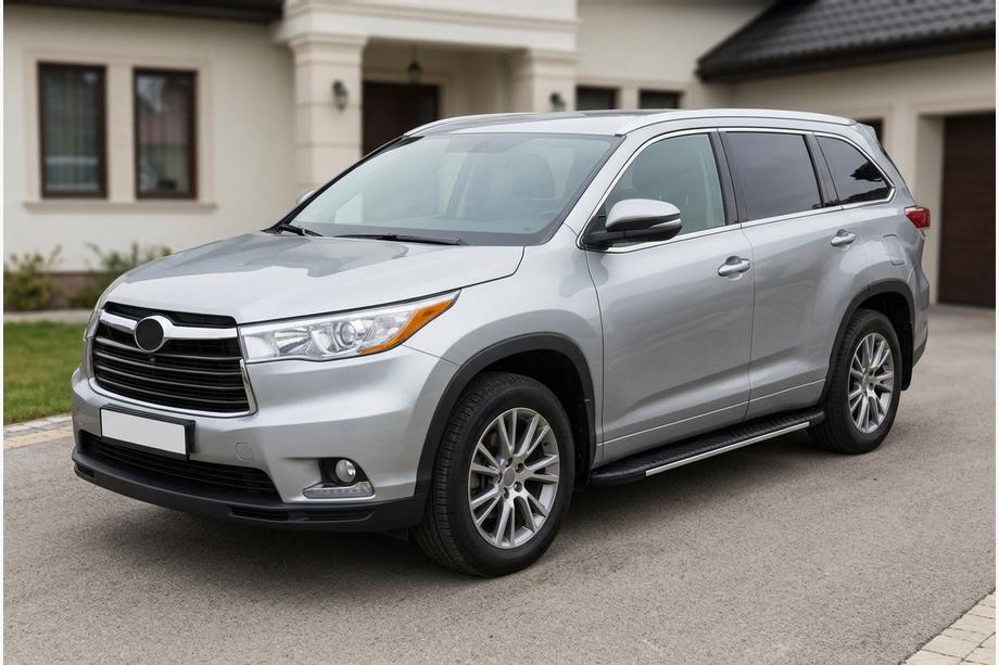 Toyota Highlander 2013–2019 Bosphorus Grey zijsteps (set van 2, aluminium) Image