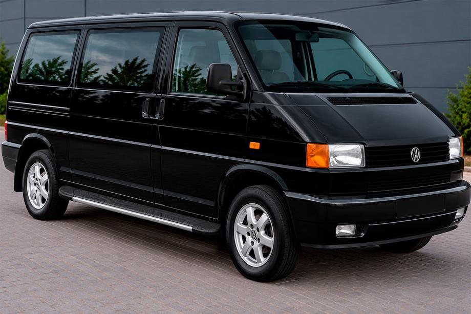 Volkswagen T4 Transporter 1990–2003 Bosphorus Grey zijsteps (set van 2, aluminium) Image