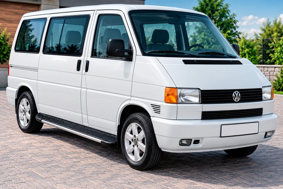 Volkswagen T4 Caravelle/Multivan 1990–2003 Bosphorus Grey zijsteps (set van 2, aluminium) Korte wielbasis Image
