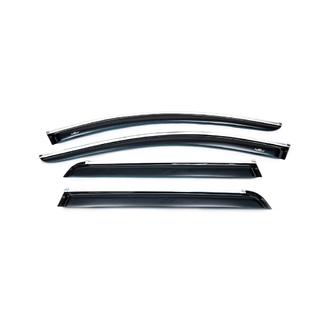 Raamdeflectors met chroomstrip (4 stuks, HIC) Volvo XC90 2002–2014 foto 3