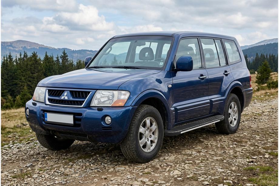 Mitsubishi Pajero Wagon III 1999–2006 Bosphorus Grey zijsteps (set van 2, aluminium) Image