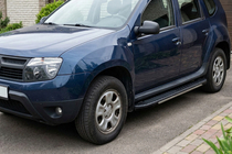 Dacia Duster 2008–2018 Bosphorus Grey zijsteps (set van 2, aluminium) foto 1