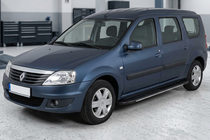 Dacia Logan MCV 2004–2014 Bosphorus Grey zijsteps (set van 2, aluminium) foto 1