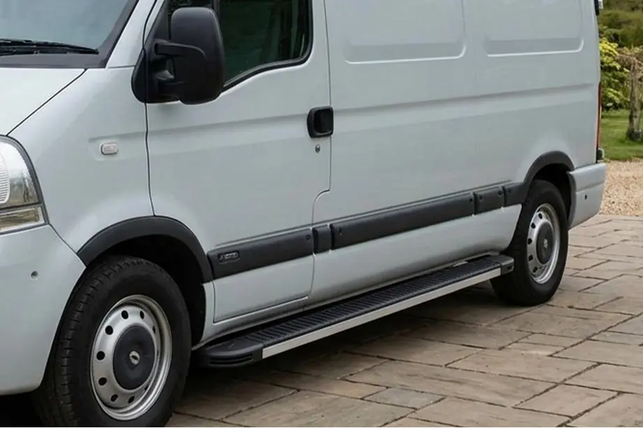 Opel Movano 2004–2010 Side steps Maya V1 (2 stuks, aluminium) Image