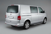 Volkswagen T5 2010–2015 Bosphorus Grey zijsteps (set van 2, aluminium) Lange wielbasis foto 1