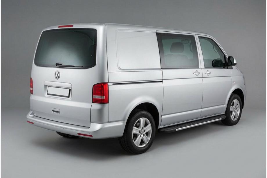 Volkswagen T5 2010–2015 Bosphorus Grey zijsteps (set van 2, aluminium) Lange wielbasis Image