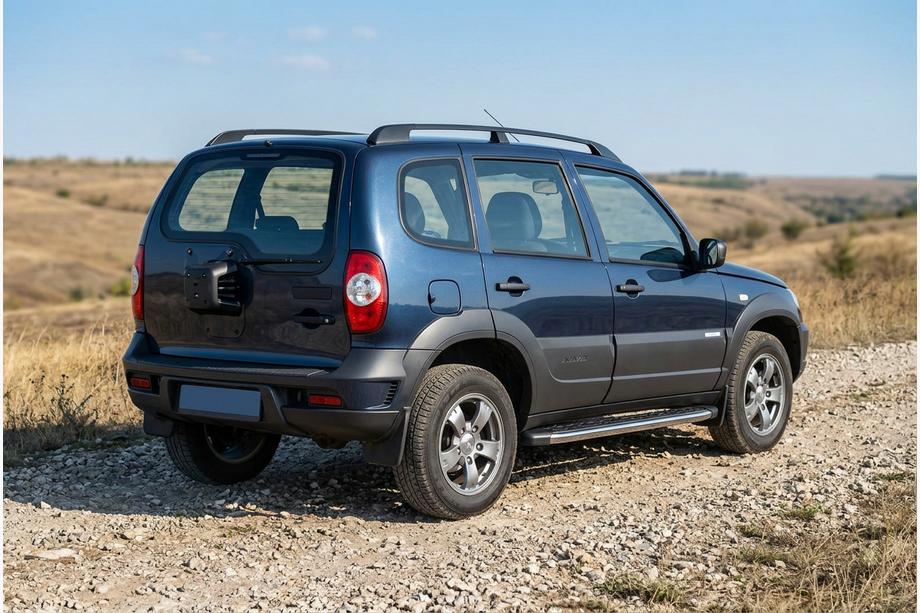Chevrolet Niva 1998–2020 BlackLine zijsteps (2 stuks, aluminium) Image