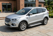 Ford Kuga/Escape 2013–2019 Zijdrempels Vision New Grey (set van 2, aluminium) Met zwarte deurlijsten foto 1