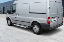 Ford Transit 2000–2014 Side steps New Vision Grey (2 stuks, aluminium) L2 (middellang) foto 1