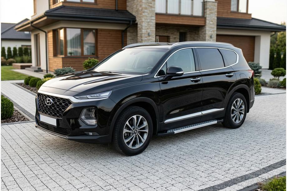 Hyundai Santa Fe 4 2018–2023 Side steps New Vision Grey (2 stuks, aluminium) Image