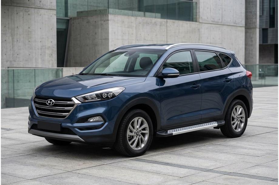 Hyundai Tucson TL 2016–2021 Side steps New Vision Grey (2 stuks, aluminium) Image