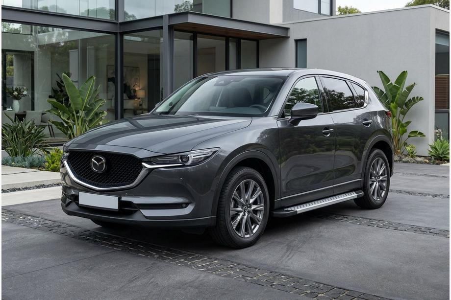 Mazda CX-5 2017–2025 Side steps New Vision Grey (2 stuks, aluminium) Image