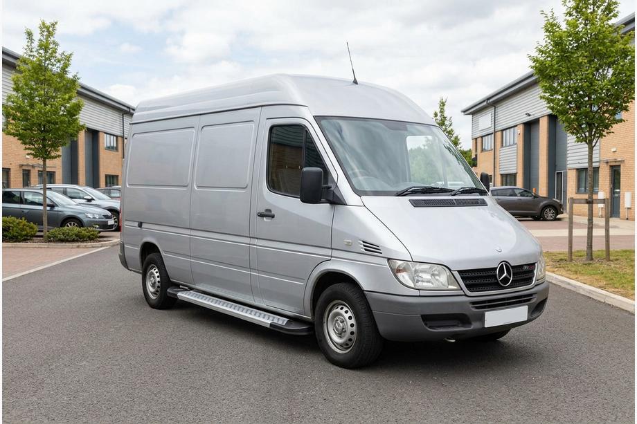 Mercedes Sprinter W901/902/903/904/905 1995–2006 Side steps New Vision Grey (2 stuks, aluminium) Lange wielbasis Image
