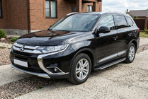 Mitsubishi Outlander 2012–2021 Bosphorus Grey zijsteps (set van 2, aluminium) foto 1