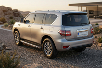 Nissan Patrol Y62 2010–2024 BlackLine zijsteps (2 stuks, aluminium) foto 1