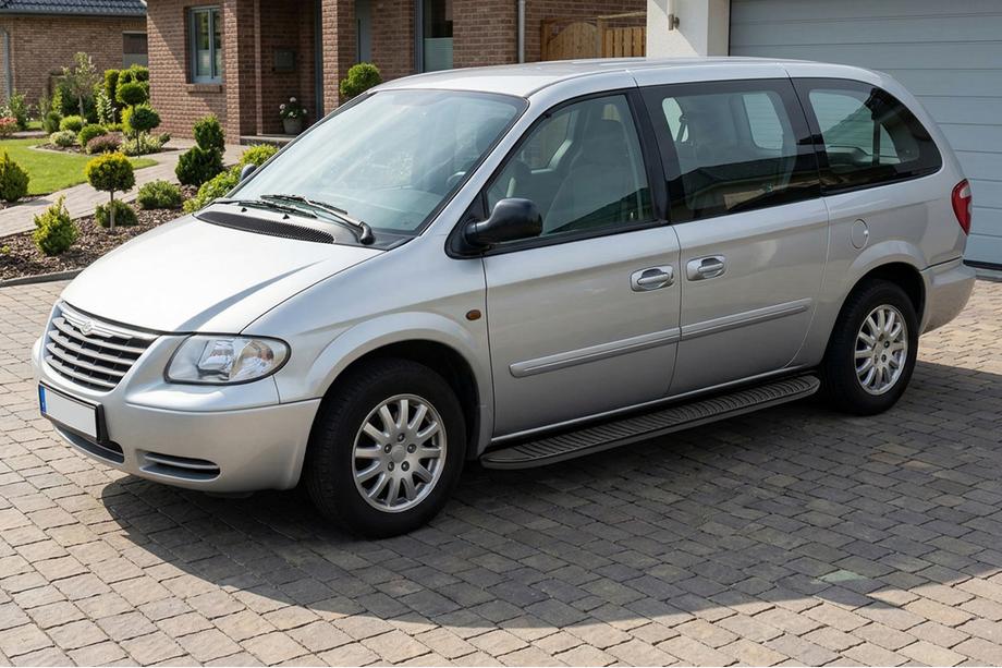 Chrysler Voyager 2001–2007 Side steps Tayga Black (2 stuks, aluminium) Image