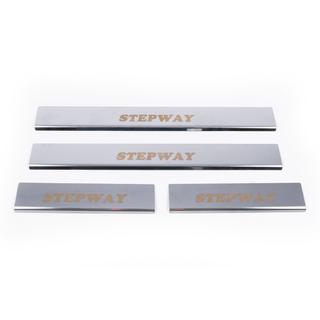 Carmos V1 instaplijsten (4 stuks, RVS) Renault Sandero 2013–2022 foto 2