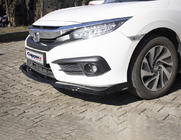 Honda Civic Sedan X 2016–2021 Voorbumper lip spoiler V1 (zwart) foto 2