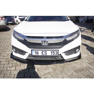 Voorbumper lip spoiler V1 (zwart) Honda Civic Sedan X 2016–2021 foto 4